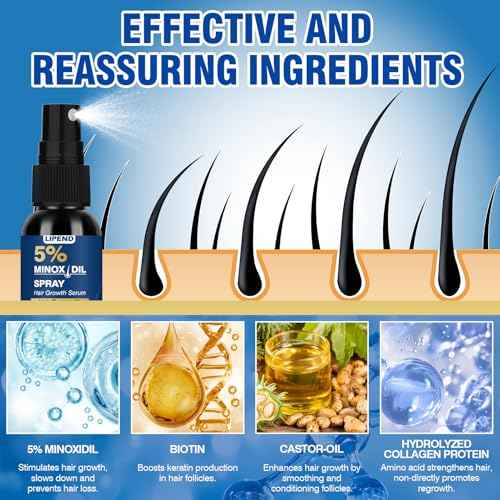 5% Minoxidil for Men Hair Growth Spray Serum Topical Minoxidil Beard Hair Regrowth Thicker Prevent Hair Loss for Thicker Longer Fuller Healthier Hair 3 Bottles of 2oz
