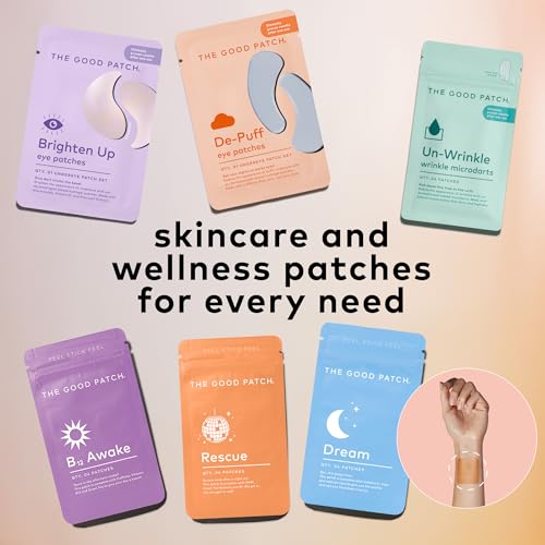The Good Patch Un-Wrinkle Microdart Anti Wrinkle Patches for Crow¡¯s Feet and Between Eyes, Made with Sodium Hyaluronate, Aloe Vera, Peptides, Clinically Proven (24 Total Microdart Patches)