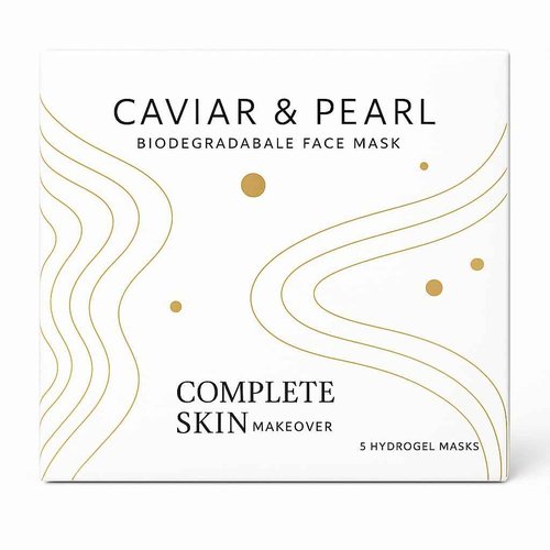 CSM Caviar & Pearl Face Mask – Luminous Hydrated Skin – Reduces Fine Lines & Wrinkles, Brightens Complexion, and Strengthens Skin Barrier – 5 Individually-Wrapped Masks