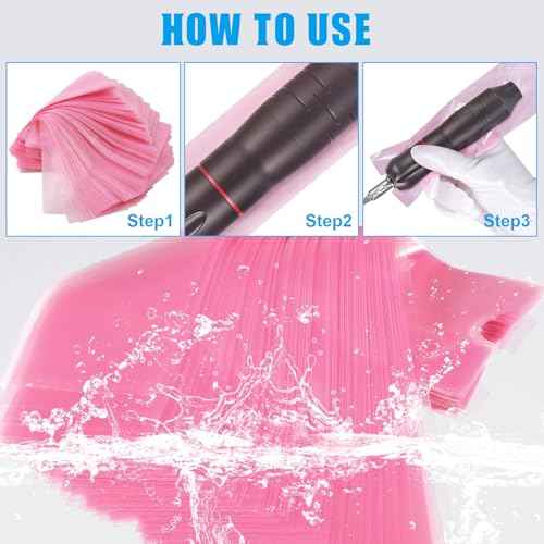 Large Tattoo Machine Covers 200pcs - Sealable Tattoo Pen Covers Sleeves 2.5" x 7.1" Tattooing Gun Wrap Upgrader Material Black Machine Bags for Professional Tattooing Supplies