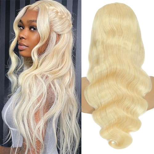 613 Lace Front Wig Human Hair 13x4 Light Blonde Color Lace Front Body Wave Wigs 613 HD Lace Frontal Wigs Human Hair Pre Plucked for Women (613 Color 13x4 Lace Front Wigs, 20 Inch)