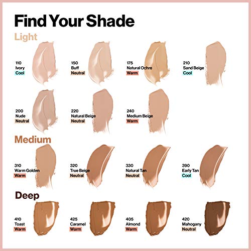 Revlon Liquid Foundation, ColorStay Face Makeup for Normal and Dry Skin, Longwear Full Coverage with Matte Finish, Oil Free, Natural Beige, 1.0 Fl Oz