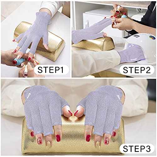 GSAFEME Cotton Gloves for Dry Hands - Fingerless Touchscreen Moisturizing Gloves for Sleeping - Cotton Eczema Gloves for Men and Women, Purple L/XL 1 Pair