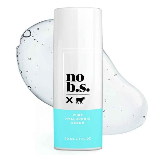 No B.S. (No Bad Stuff) Pure Hyaluronic Acid Serum For Face, Fine Lines & Wrinkles Serum, for All Skin Types, Clean Ingredients, Skin Care for Women & Men, Vegan, Travel Size, Unscented 1 FL Oz