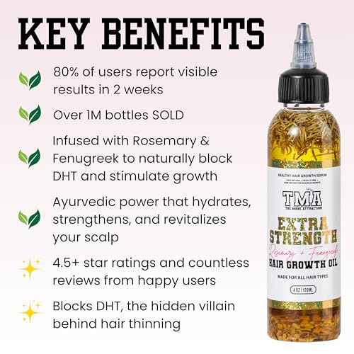 The Mane Attraction Extra Strength Rosemary + Fenugreek Herbal Hair Growth Oil | Infused With Castor Oil for ALL Hair Types