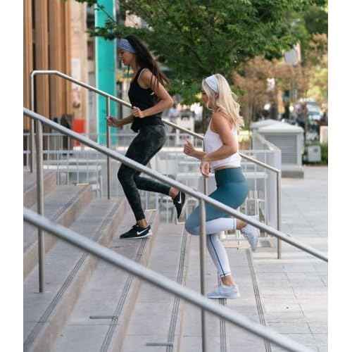 Huachi Headbands for Women Non Slip 16 Pack Elastic Sports Hair Bands for Women, Soft Cotton Cloth Headband for Workout Yoga Fashion Hair Accessories, Black White Gray Trendy Head Bands