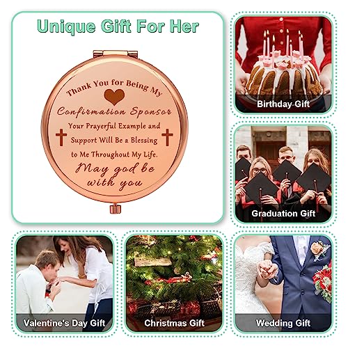 Confirmation Sponsor Gifts Sponsor Gifts Compact Makeup Mirror Sponsor Thank You Gift Christian Faith Gift AA Sponsor Gift NA Addiction Recovery Gift Folding Makeup Mirror Birthday Gifts