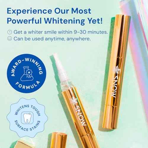 Snow Extra-Strength Teeth Whitening Serum - Oral Care Teeth Whitener Pen - Whitening Pen for Stain Removal & Whiter Teeth - Tooth Whitener with Potassium Nitrate and Hydroxyapatite - 2 Pack