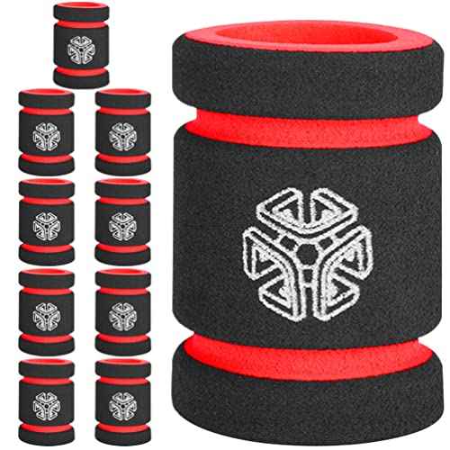 COHEALI 10pcs Tattoo Grip Foam Tube Grips Pen Covers Machine Sleeve Accessories for Tattooing Red