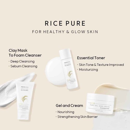 Rice Pure 3-Step Set [Cleanser & Toner & Cream]