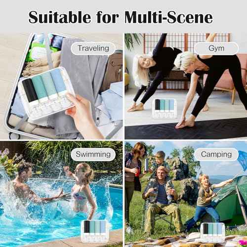 Redfly 17Pack Travel Containers for Toiletries, TSA Approved Silicone Travel Shampoo and Conditioner Bottles, Leak Proof Refillable Squeeze Bottles Traveling Essentials for Women & Men - Grey