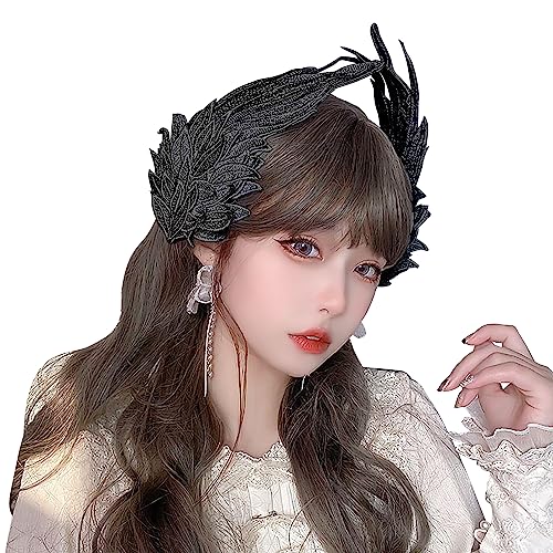 Feather Angel Wings Christmas Halloween Hair Clips Mardi Gras Hair Barrettes Lolita Cosplay Headband Hair Band