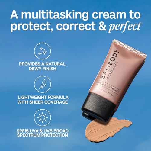 Bali Body BB Cream SPF15 - Tan Shade | Tinted Sheer Face Cream with Hyaluronic Acid & Marine Collagen | Paraben Free, For All Skin Types | Vegan, Cruelty Free Australian Made (35 ml/1.2 fl oz)