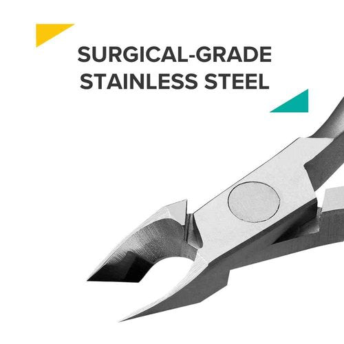 Rui Smiths Ultra-Premium Stainless Steel Cuticle Nippers - Professional Stainless Steel Cuticle Cutters - Japanese Handle, Mirror Finish - 4mm Jaw, Double Spring