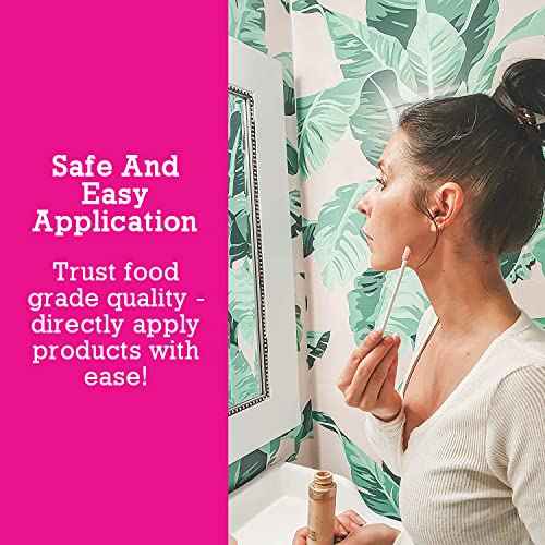 Spatty Lip Gloss and Mini Makeup Spatula (6 Inch Pink combo pack) Shark Tank Mom Made Scrapes Last Drop of Lipstick, Foundation, Lotion, Cosmetics, Beauty Products With Two Unique Spatula Head Sizes