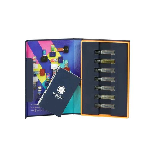 Floraiku Unisex Discovery Set – 7 x 0.05 oz Miniatures (Between Two Trees, Sleeping on the Roof, Just A Rose, I Am Coming Home, In The Dark, Golden Eyes and AO)