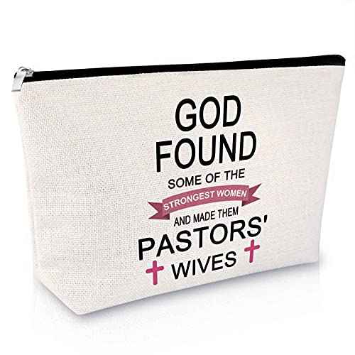 Pastor's Wife Appreciation Gifts Makeup Bag Christian Religious Gift for Women Cosmetic Bag Minister's Wife Gift Birthday Christmas Gift for Pastor's Wife Thank You Gift Travel Cosmetic Pouch