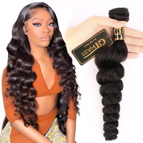 QTHAIR 16A Grade Brazilian Loose Wave Hair Bundles 28 Inch 100% Virgin Unprocessed Brazilain Hair Extensions 100g a Pack Cheap Long Hair Weave Natural Color