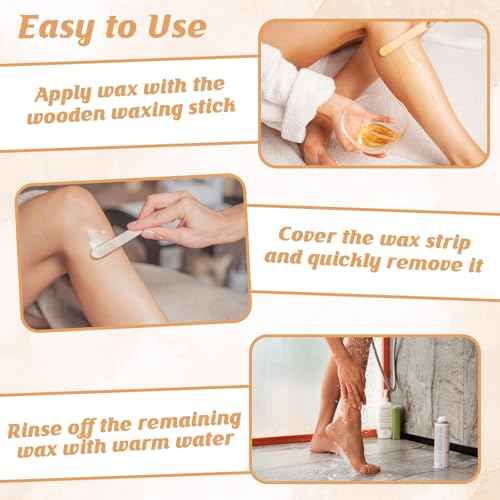 300 Pcs Wood Wax Applicator Kit 4 Style Wax Applicator Sticks with 4 Compartments Waxing Sticks Organizer Small Medium Large Waxing Applicators Waxing Sticks Assorted for Body Legs Face Nose Eyebrows