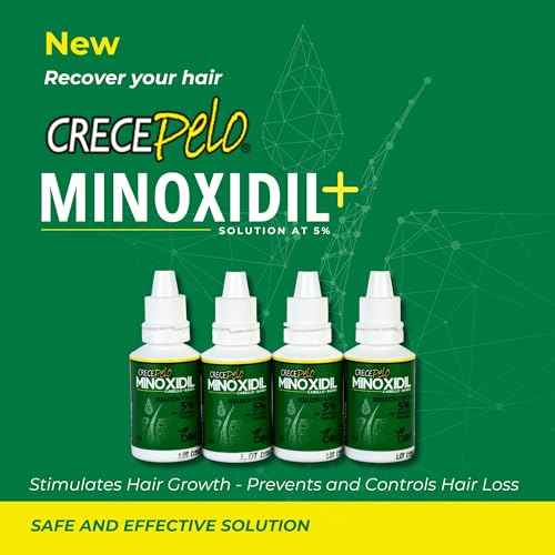 Crecepelo Minoxidil Hair Growth Solution, 5% Topical Solution with Natural Extracts, 3.2 fl oz - NDC: 78192-400