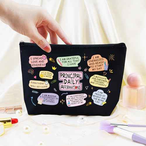 Principal Appreciation Gifts for Women Assistant Principal Gifts for Women National Assistant Principals Week Teacher Appreciation Day Birthday Retirement Daily Affirmations Makeup Bag
