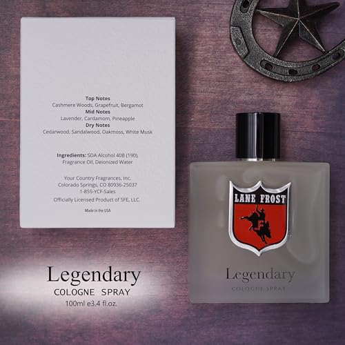 Lane Frost Legendary Frosted Cologne, 3.40 Fl Oz (Pack of 1)