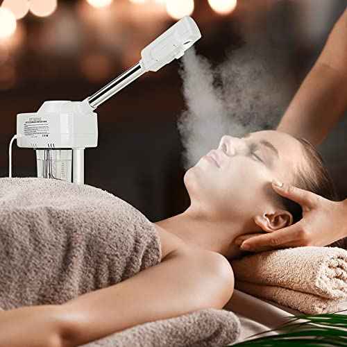 Nova Microdermabrasion Professional Facial Steamer On Wheels Ionic Ozone with Hot Mist Function Stand Facial Steamer for Personal Home Salon Spa Skin Cleaning