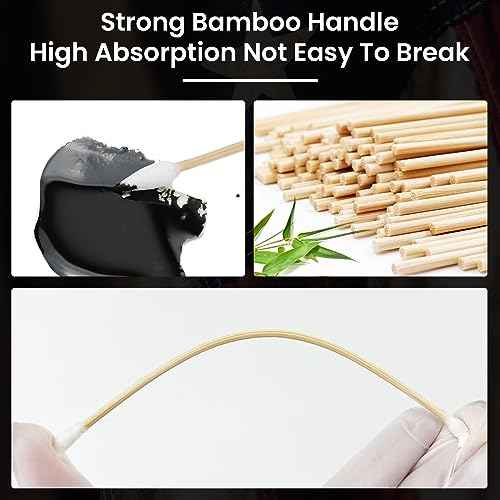 900/400PCS Double-Ended 6" Pointed Gun Cleaning Swabs - for Precision Firearm Cleaning and Applying, Gun Cleaning Supplies, Lint-Free and Highly Absorbent