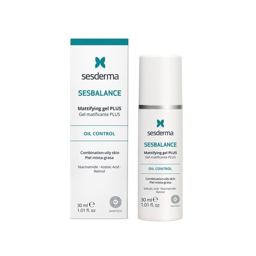 Sesderma SESBALANCE Mattifying Gel Plus | Acne-Prone Skin | Oil Control | Combination Skin, 1.0 fl oz