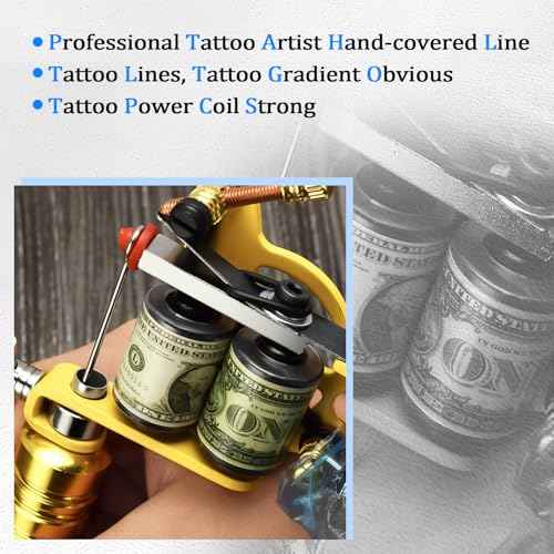 ATOMUS Tattoo Coil Machine 10 Wrap Copper Coil Liner Shader Tattoo Machine