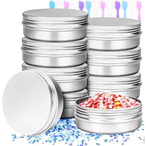 MotBach 8 Pack 4oz Tin Jars, 120ml Metal Tin cans, 4ounce Aluminum tin can jar Containers with Screw Lid for Lotion Bars, Salve, Balms, Beard Balm, Spices, Sample, Toiletries, Creams, Makeup Cosmetic