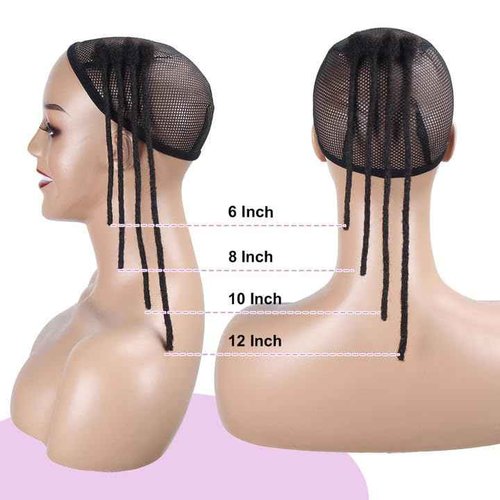 Vecago 12 inch 50 Strands Loc Extensions Human Hair, 0.4cm Width 100% Human Hair Dreadlock Extensions for Men/Women, Can be Dyed Soft Dreads Extensions,1b