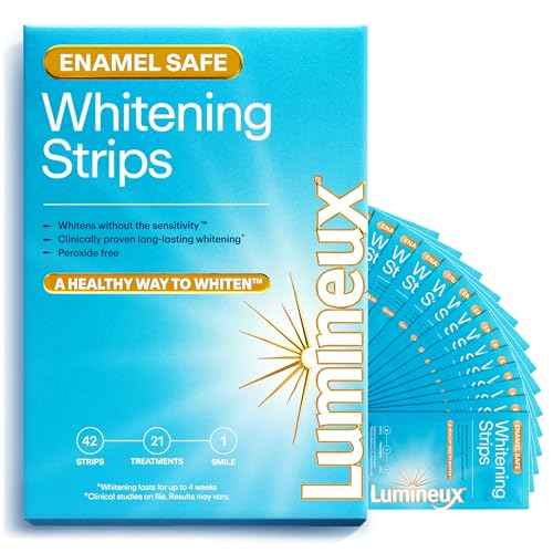 Lumineux Teeth Whitening Strips - 21 Treatments - Peroxide Free - Enamel Safe for Whiter Teeth - Whitening Without The Sensitivity - Dentist Formulated - Sensitivity