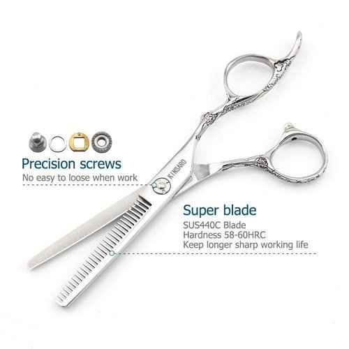 Hair cutting scissors 7 inch and hair thinning scissors 6 inch 440C professional 440C hair scissors