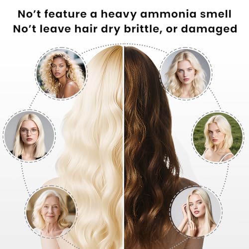 Hair Bleach, Professional Grade Bleach for Hair, Mild Bleach Powder Quickly Remove Hair Color for Hair Highlights & Lightening-A (45g /1.5 oz)