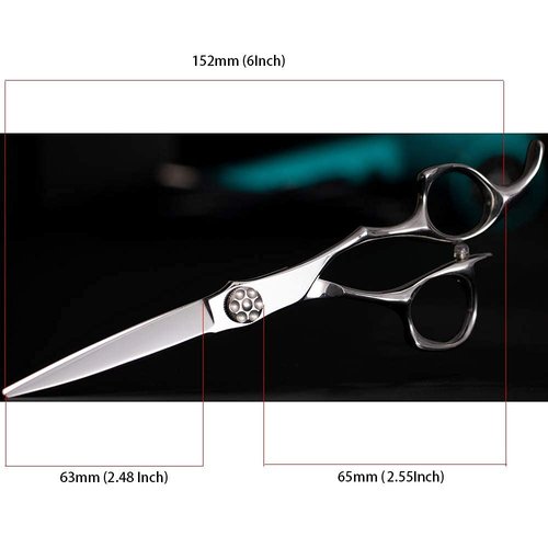 AOLANDUO Hair Cutting Scissors and Thinning Shears Set - VG10 Steel, Razor Edge, Ergonomic - 1 Pack, 6 in
