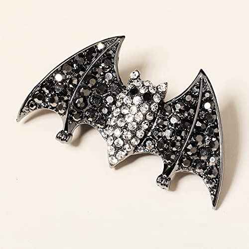 Gothic Black Bat Rhinestone Hairpins - Vampire Decor Bun Hair Clips for Party Costume, Girls
