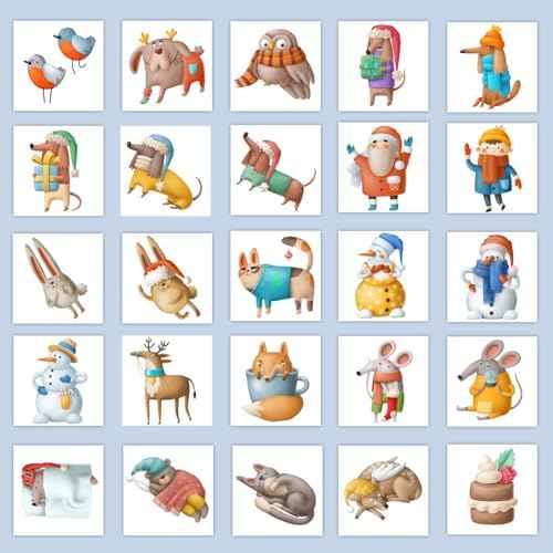 Kids Temporary Tattoos Winter Holidays ? 50 Festive Hypoallergenic Tattoos | Snowflakes, Christmas party favors | Made in Europe | Safe & Non-Toxic, Pre-Cut, Easy to Apply
