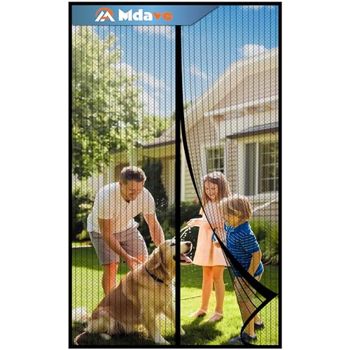 Magnetic Screen Door, Keep Bugs Out, Pet & Kid Friendly，Works with Front Doors, Sliding Doors,Fit Door Size 36 x 78 Inches White