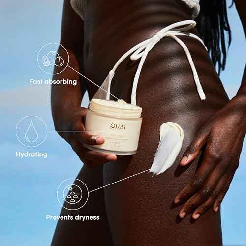 OUAI Body Cream, St. Barts - Hydrating Whipped Body Cream with Cupua?u Butter, Coconut Oil and Squalane - Softens Skin and Delivers Healthy-Looking Glow - Sulfate-Free Skin Care (7.5 Oz)