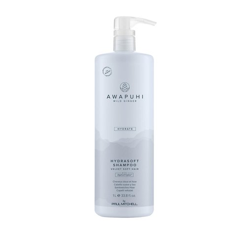 Awapuhi Wild Ginger by Paul Mitchell HydraSoft Shampoo, For Velvety Soft Hair, Ideal For All Hair Types, Especially Dry + Frizzy Hair, 33.8 fl. oz