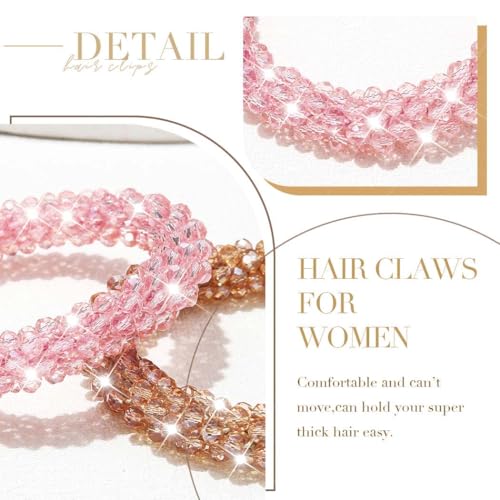 Fashey Rhinestone Hair Tie Fancy Ponytail Holders Sparkly Beaded Scrunchies Hair Accessories for Women (Type B)