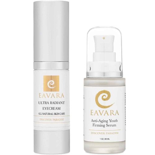 Organic Anti Aging Eye Cream and Anti Wrinkle Face Serum