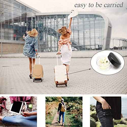 ZEJIA Polypropylene 5 Gram Cosmetic Containers 50pcs Sample Jars Tiny Makeup Sample Containers with lids (Black)