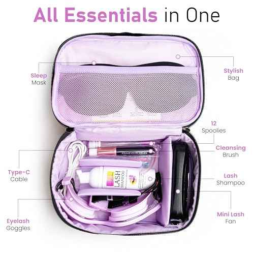 Lash Extension Care Kit | Lash Cleaning Kit | Lash Extension Supplies | Lash Shampoo Kit | Eyelash Sleeping Mask for Extensions | Lash Fan | Lash Bath Kit | Eyelash Shampoo