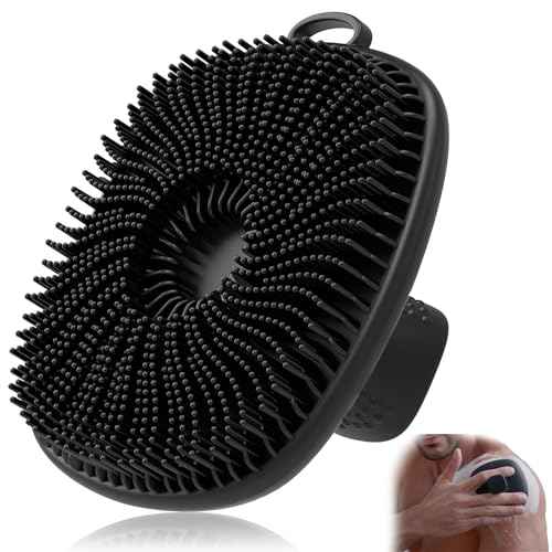 VWMYQ Silicone Body Scrubber, Silicone Loofah New Upgrade Richer Foam and Effective Cleaning, Ergonomic No-Slip Handle, Long-Lasting & Easy to Clean