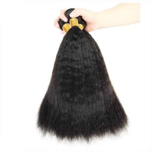 8A Brazilian Kinky Straight Bundles 16 18 20 Inch Unprocessed Human Hair Bundles for Black Women Extension