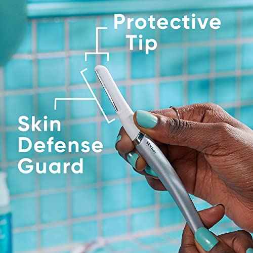 Gillette Venus Facial Razor Refills, Dermaplaning Exfoliating Replacement Blades, 4-Count