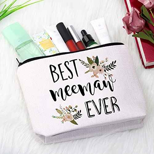 GJTIM Best Meemaw Ever Grandma Gift Meemaw Mother Day Gift Cosmetic Bag for Meemaw