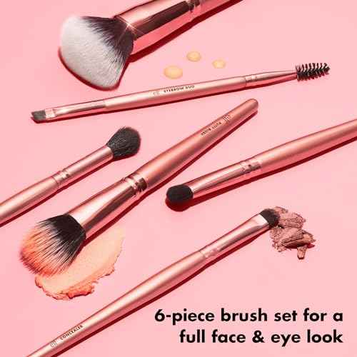 e.l.f. Flawless Face Kit, 6-Piece Brush Collection, Brushes For Face, Eyes & Brows, Vegan & Cruelty-Free